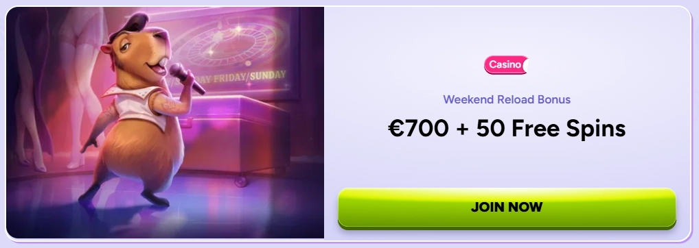 Spinbara Casino weekend reload promotion