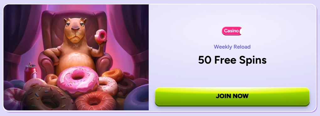 Spinbara Casino weekly reload promotion