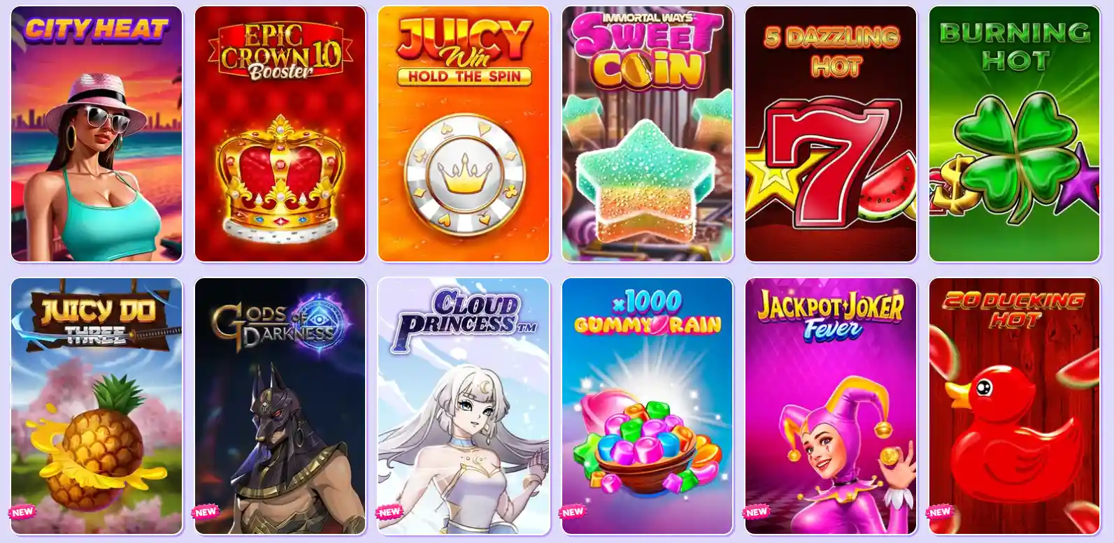 Spinbara slot games selection